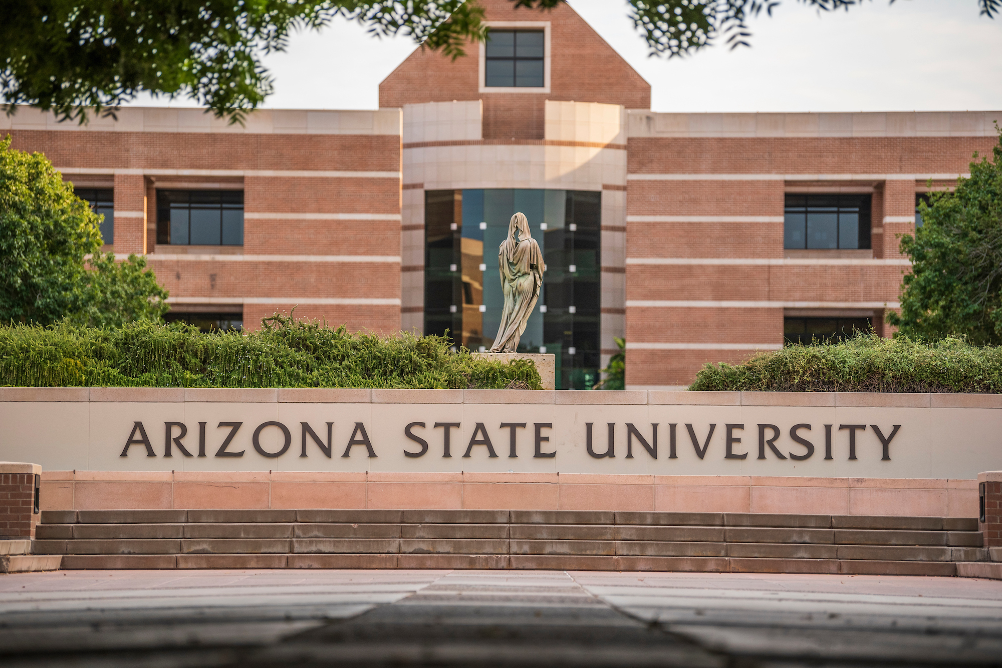 An ASU sign on the West campus