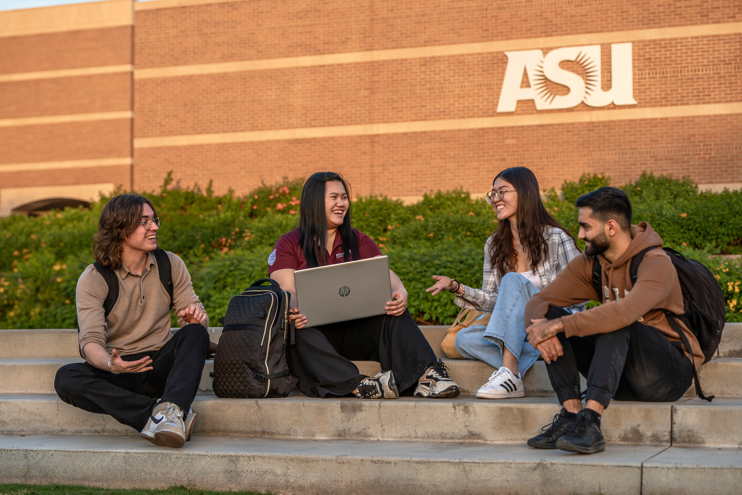Students studying on the West Valley campus.