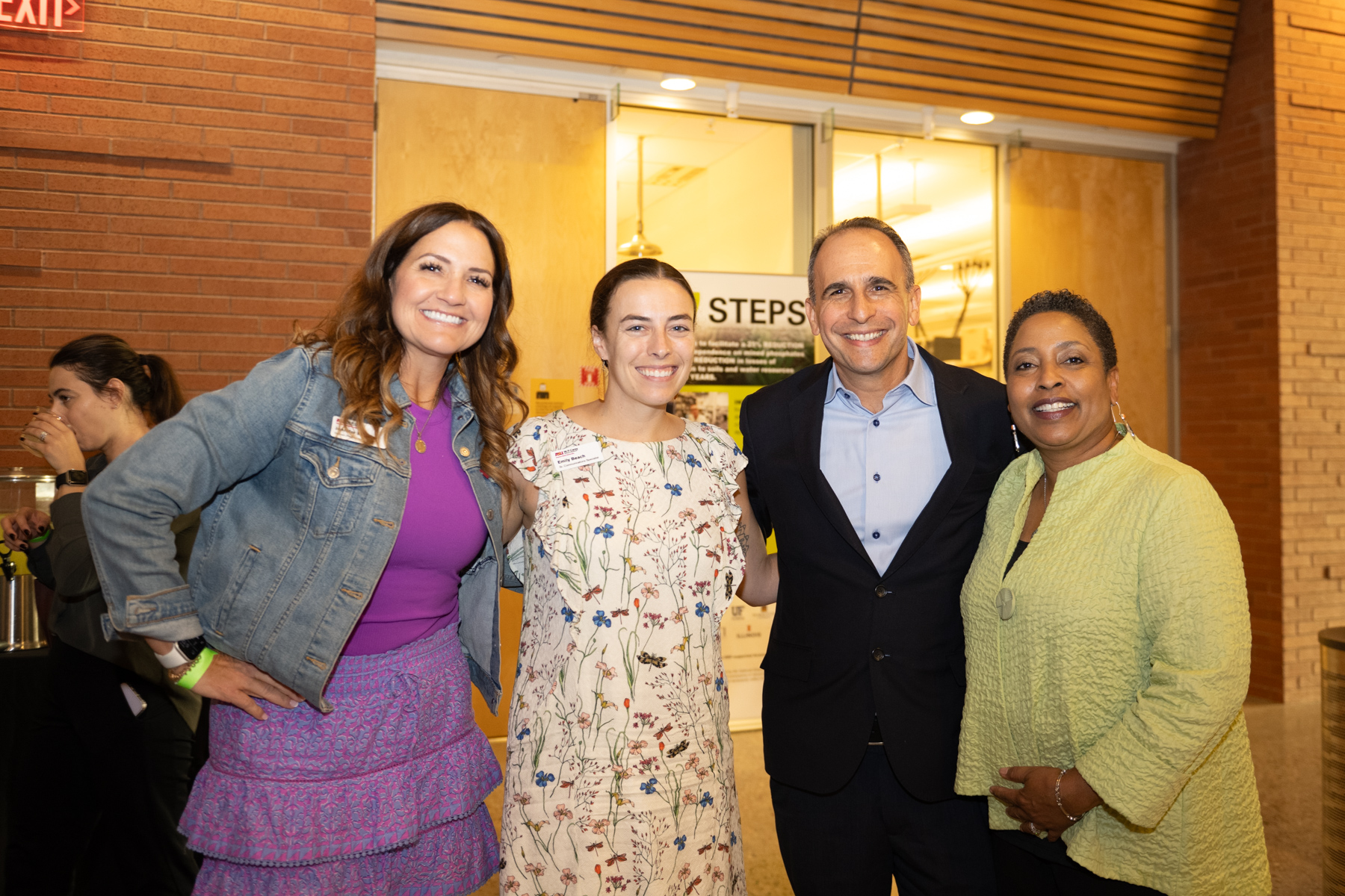 From left: Jennifer Mareiro, Director of Human Resources; Emily Beach, Director of Communications; Dan Gruber, Associate Dean for Teaching & Learning; Lois Brown, Director of the CSRD. Photo by Ivan Martinez Photography.