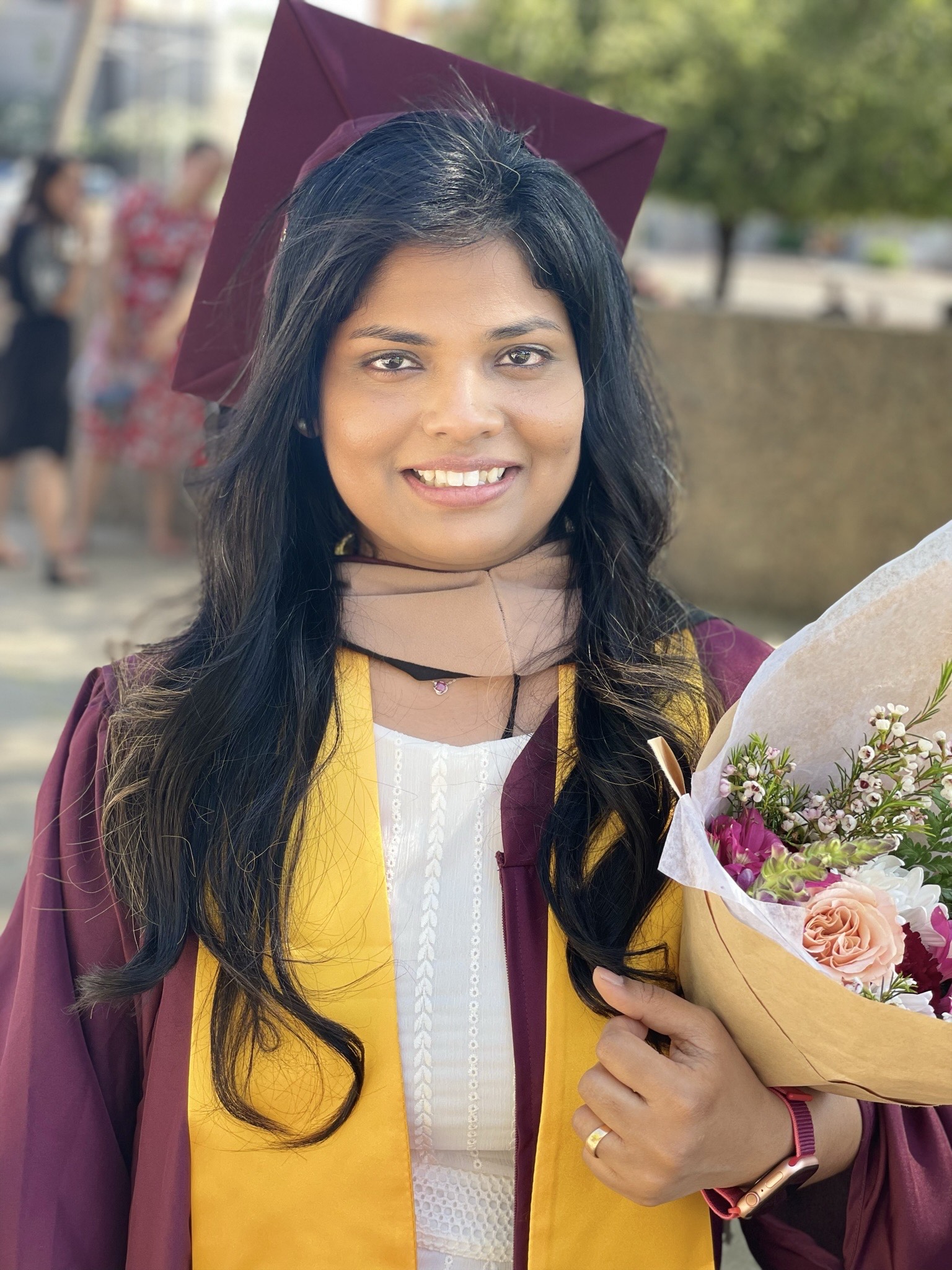 Alumna Nivedita Rajarajan at graduation from ASU