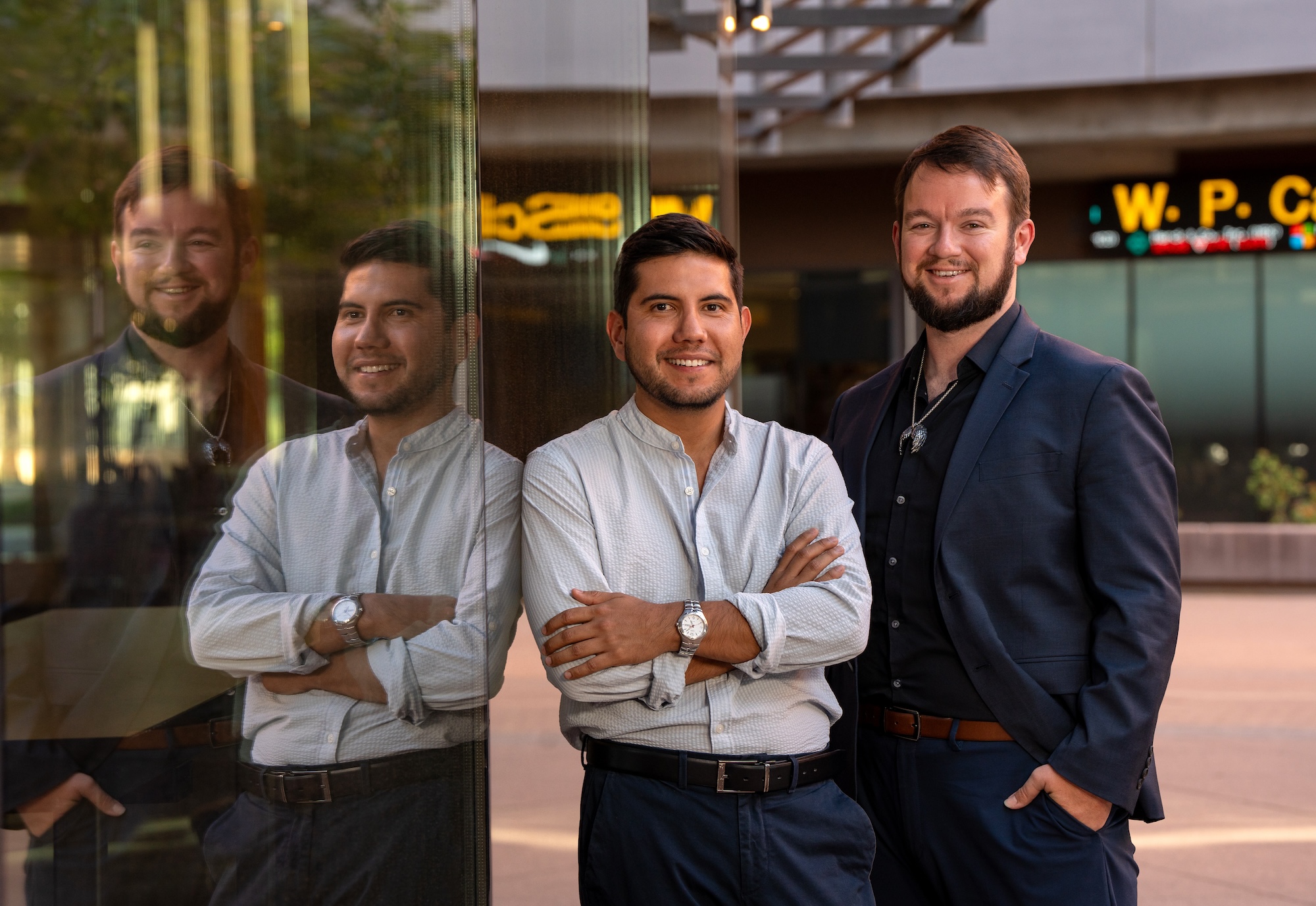 Recent MBA graduates and entrepreneurs Francisco Morales and Matthew Allen