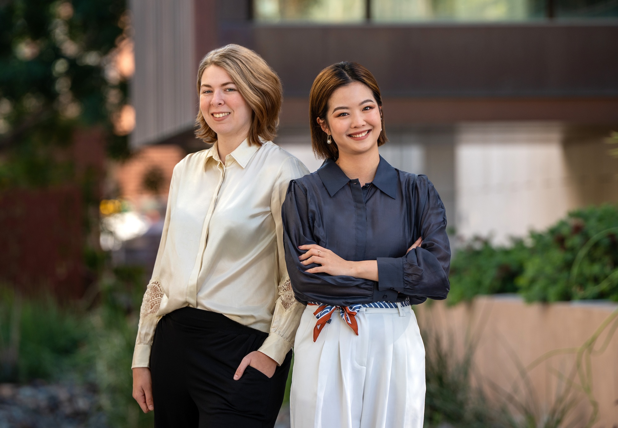 Full-time MBA alumni Melissa James and Jye-Ling Lu