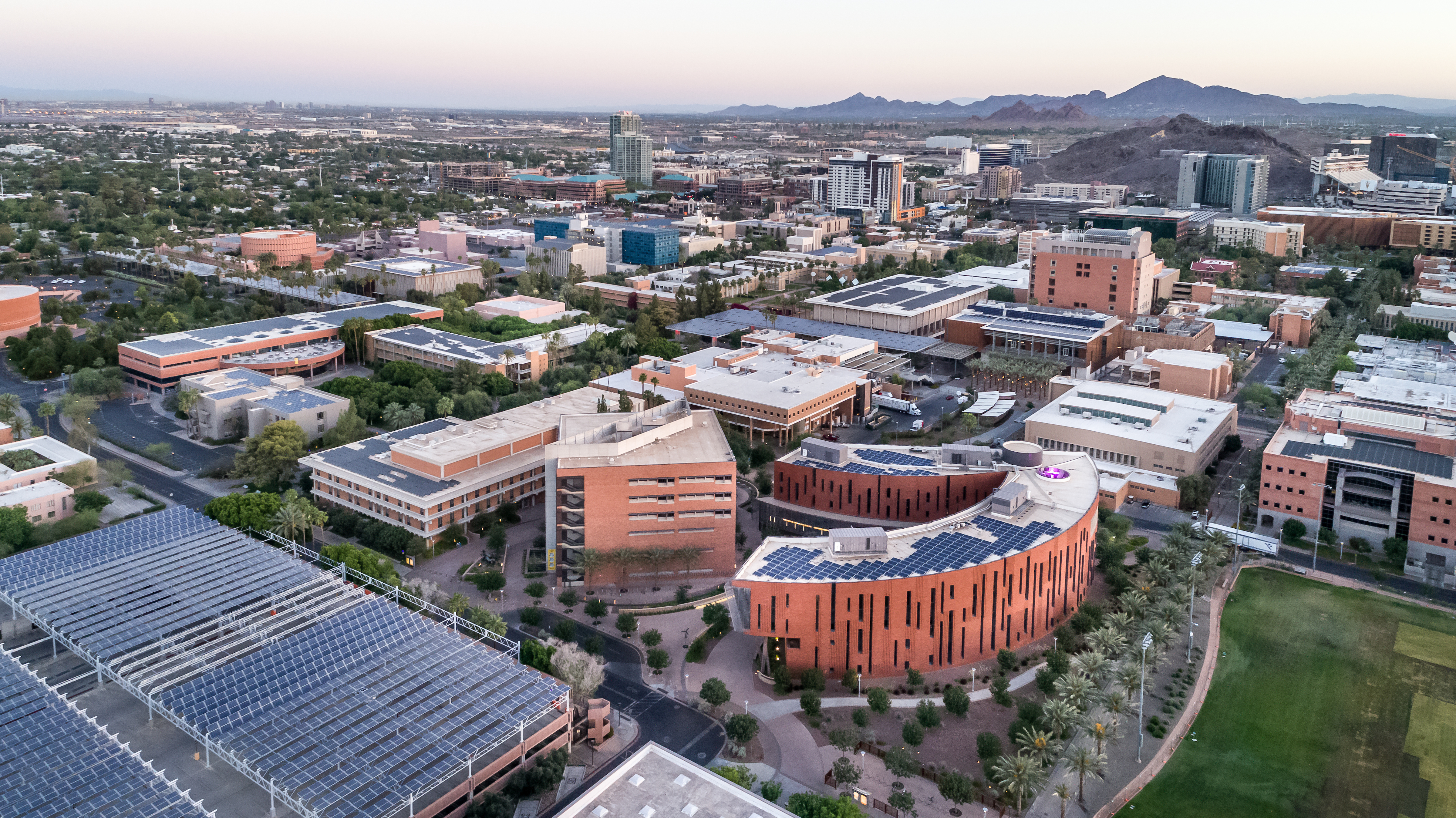 aerial pov of tempe