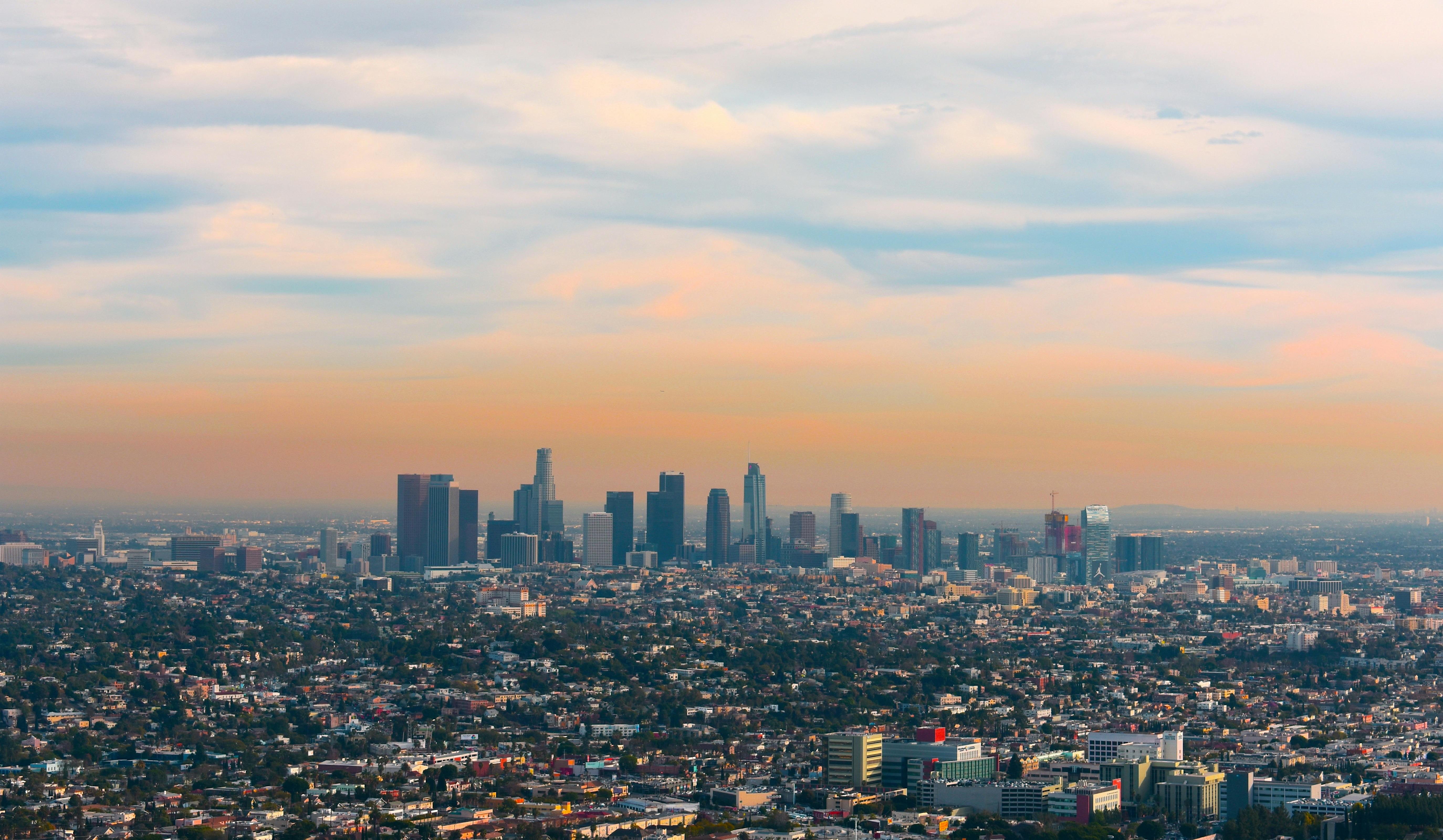 Los Angeles skyline.