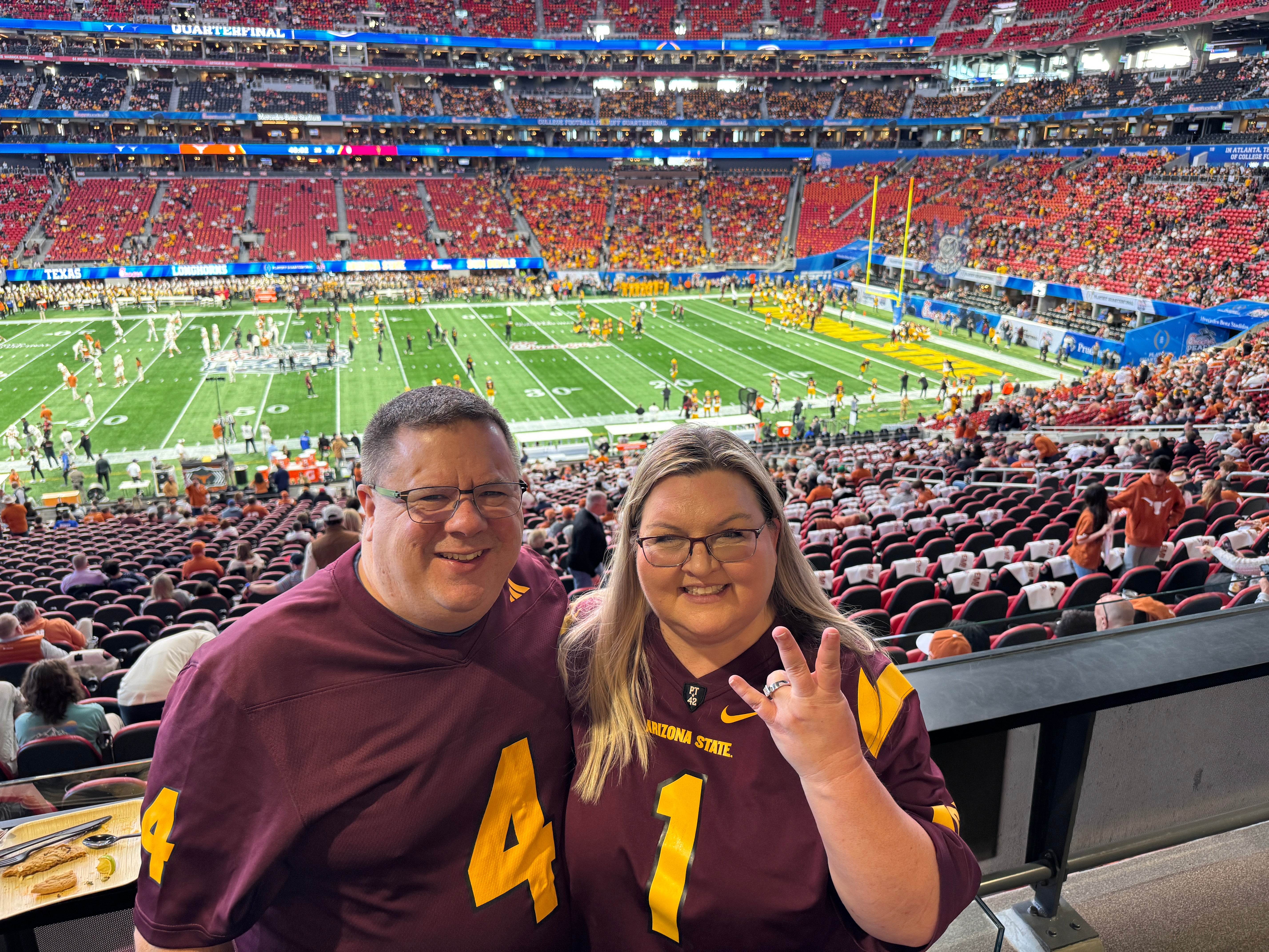 Chris and Christy at an ASU Football game.