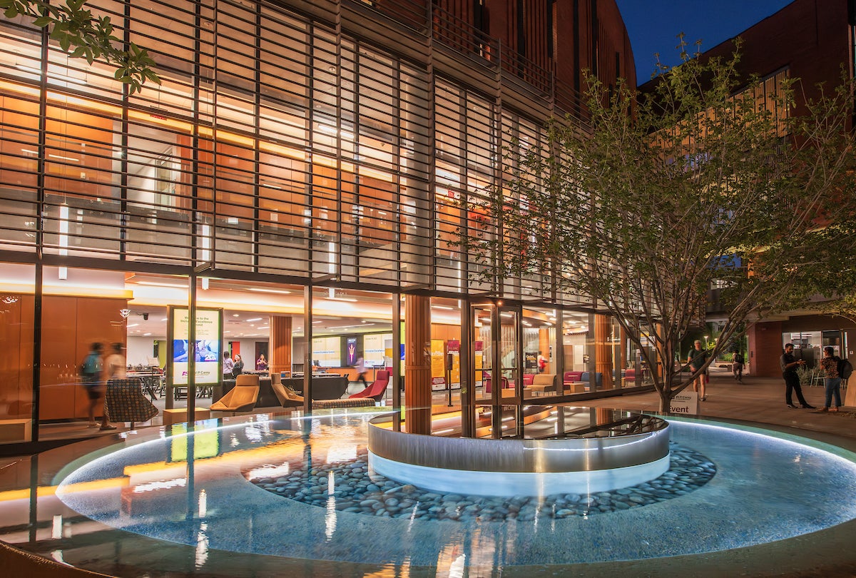 Fountain outside of McCord Hall on ASU's Tempe campus