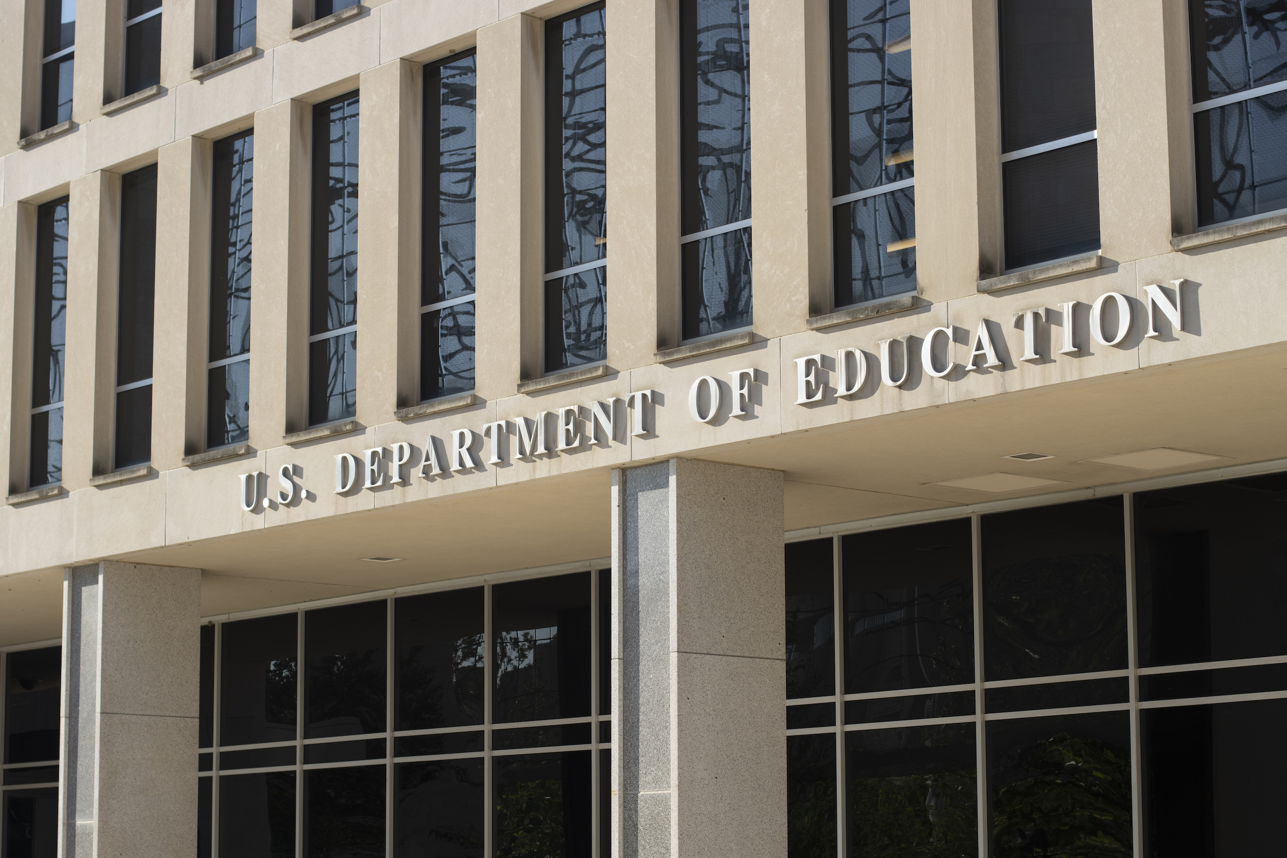 Washington, DC, USA - June 24, 2022: Exterior view of the Lyndon Baines Johnson (LBJ) Department of Education Building, the Education Department (ED) headquarters in Washington, DC.