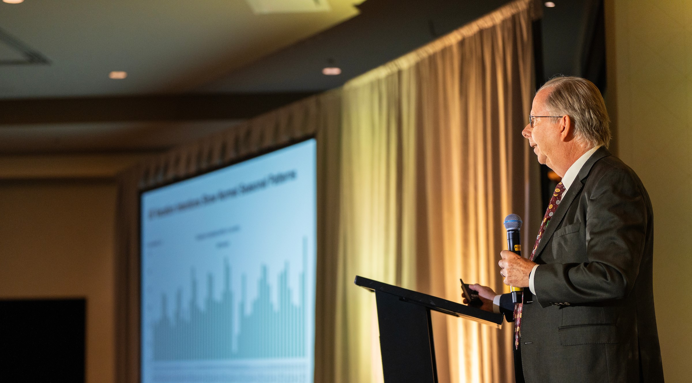 Dennis Hoffman presenting at the 60th Annual ASU-PNC Bank Economic Forecast Luncheon.