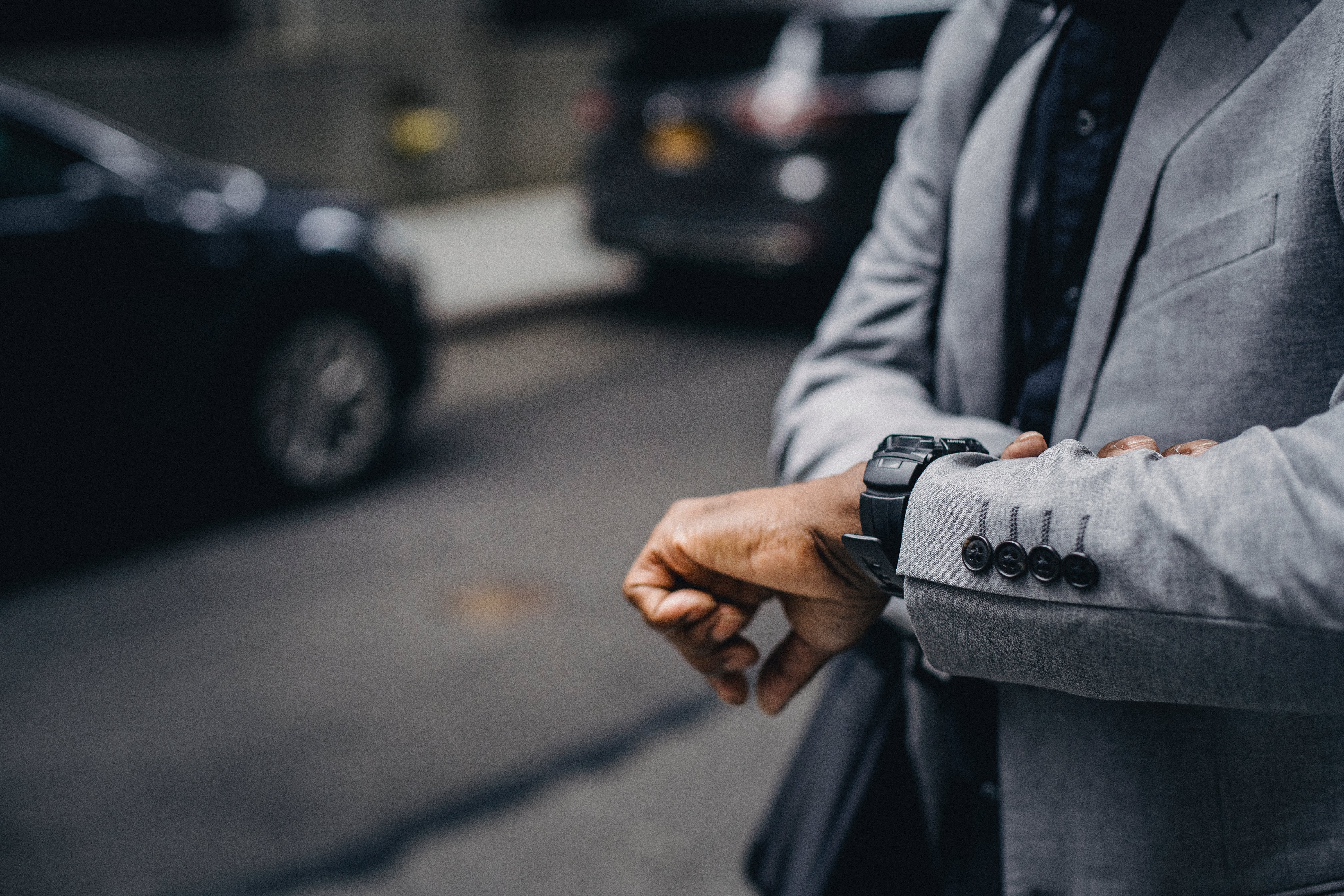 Man checking his watch.