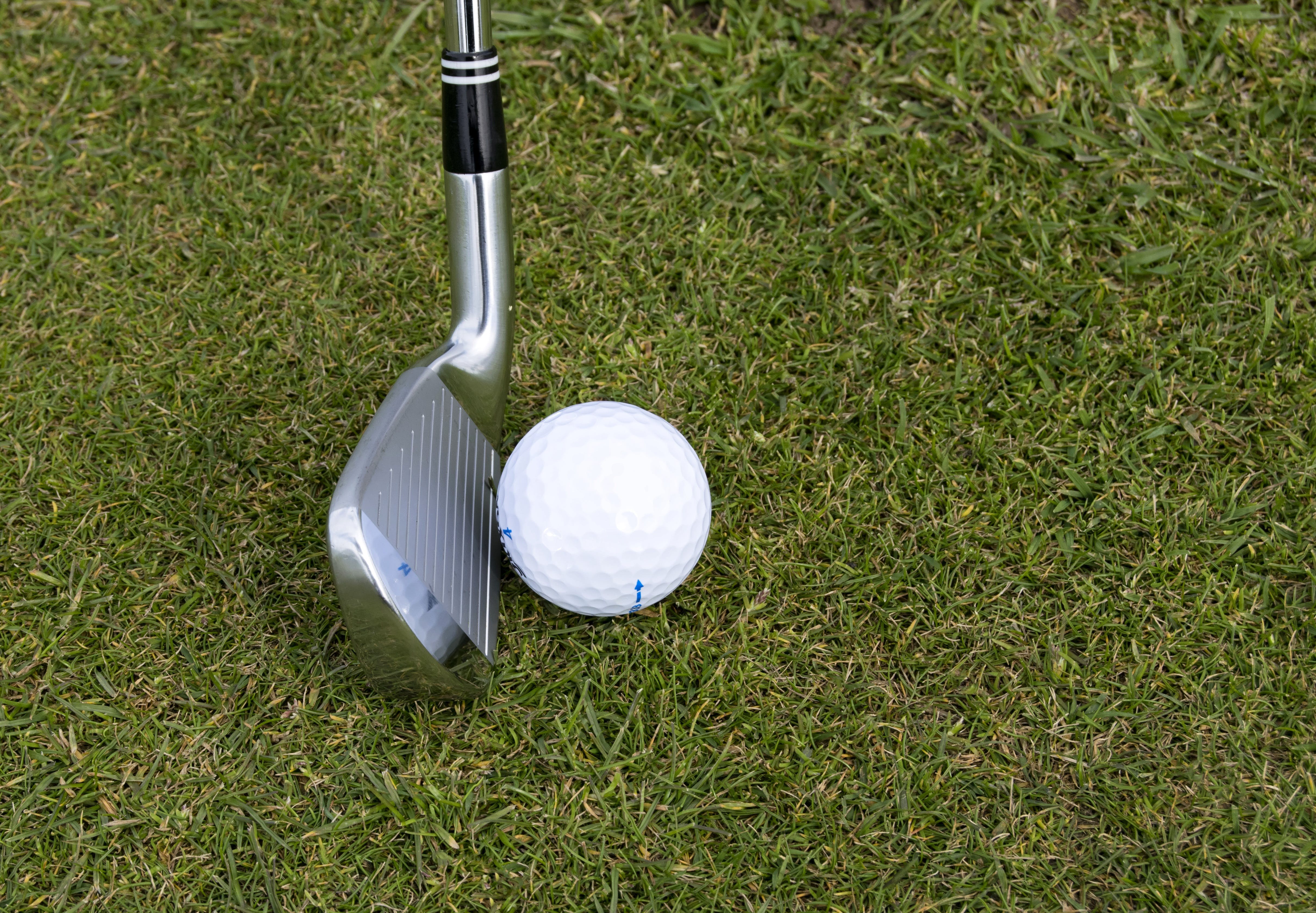 Golf club and ball.