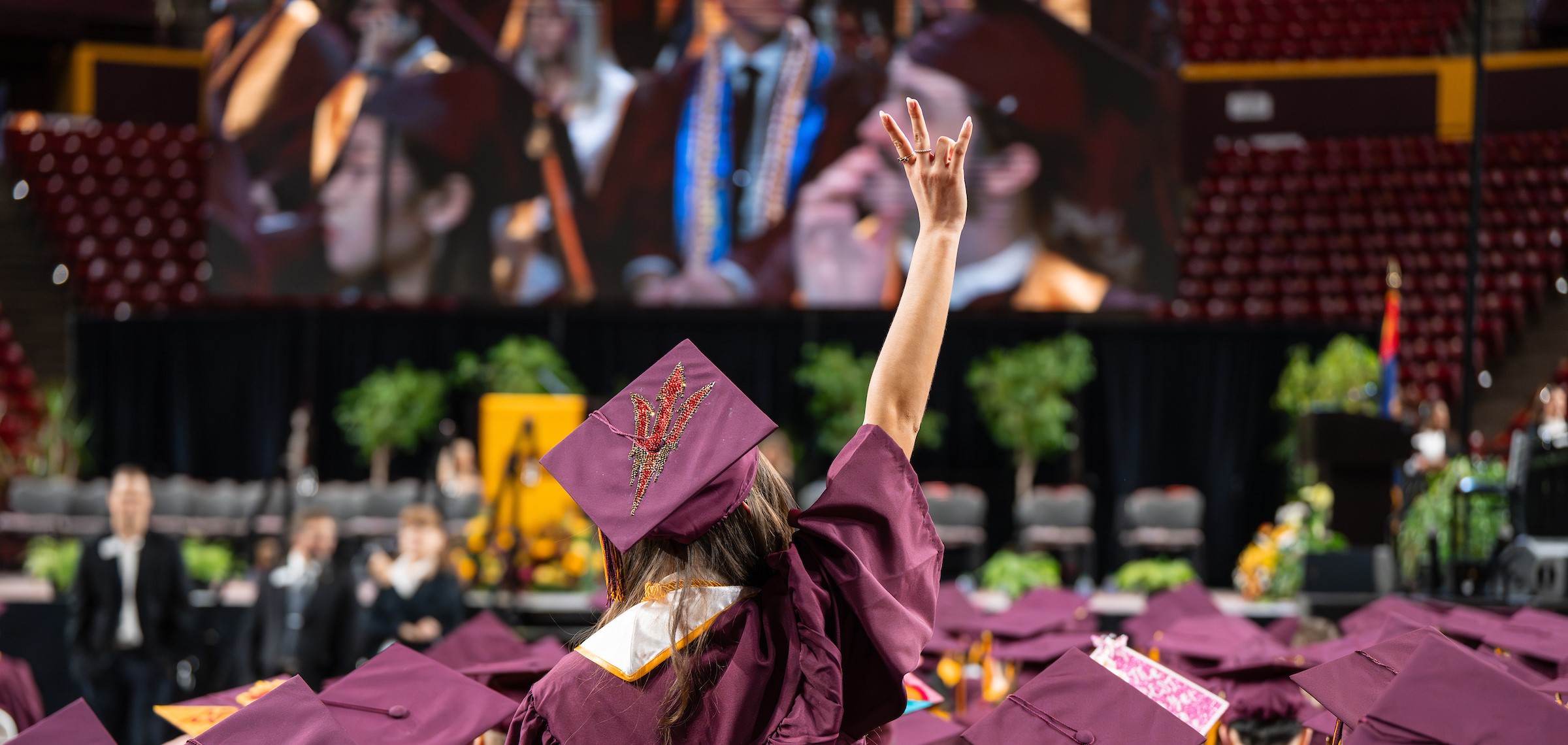 Undergraduate student at convocation.
