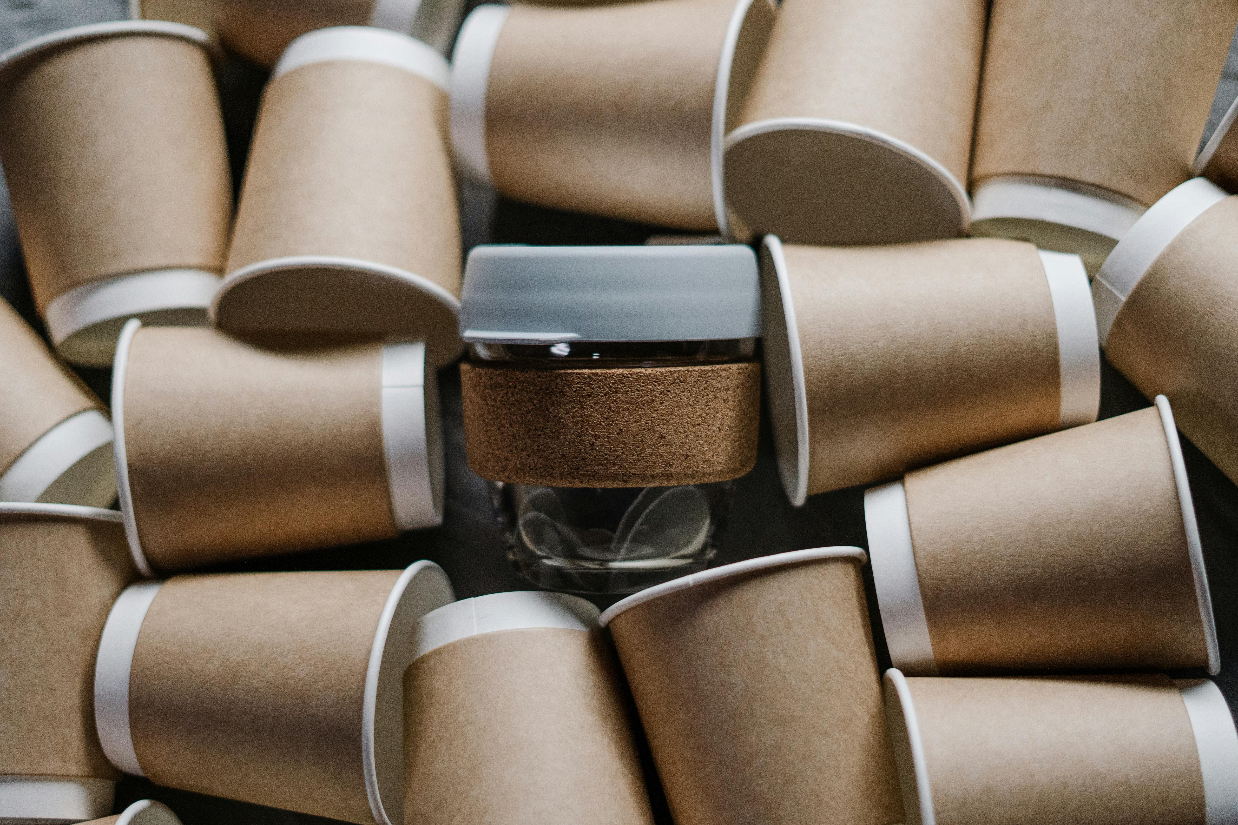 Reusable coffee cup.