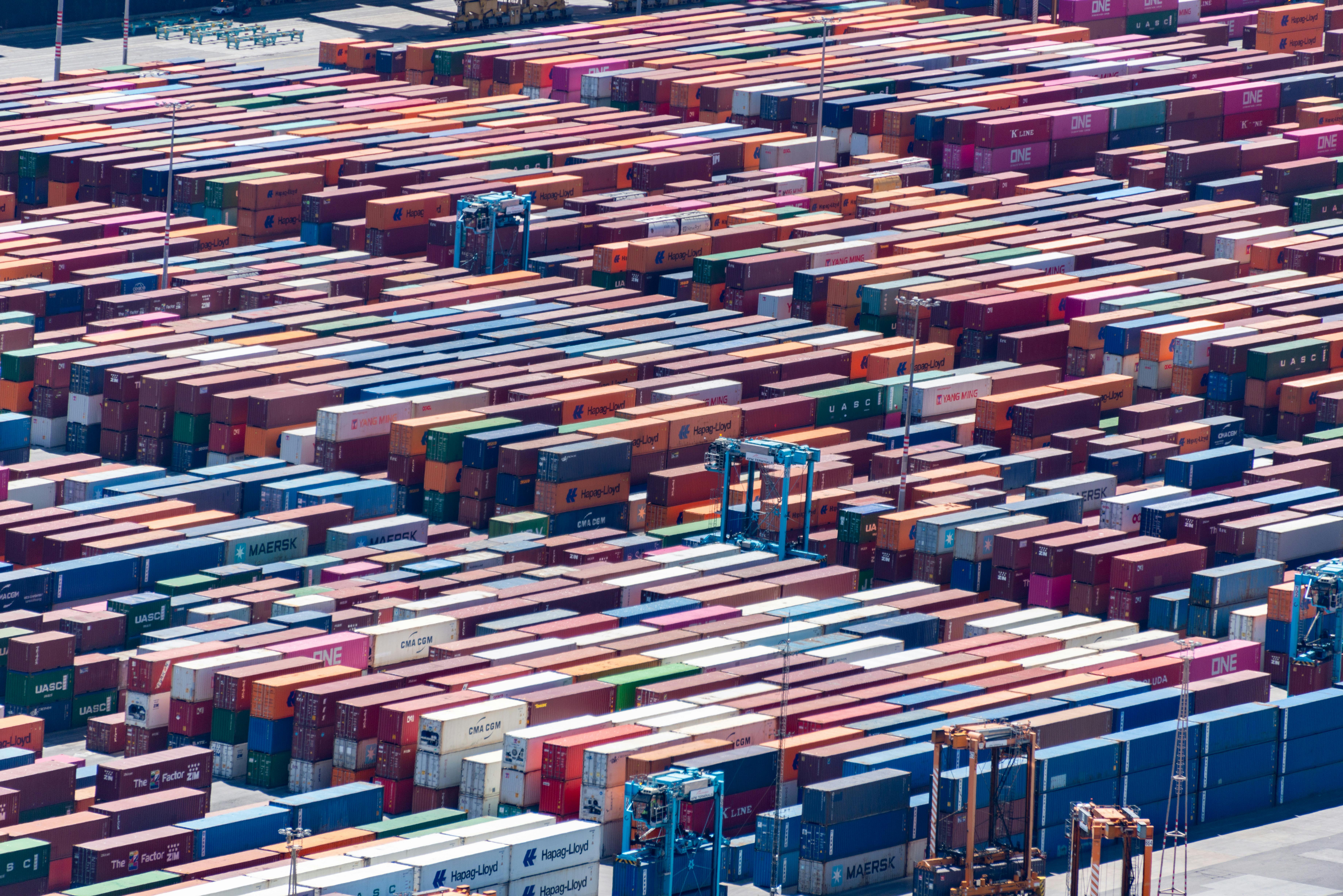 Shipping containers.