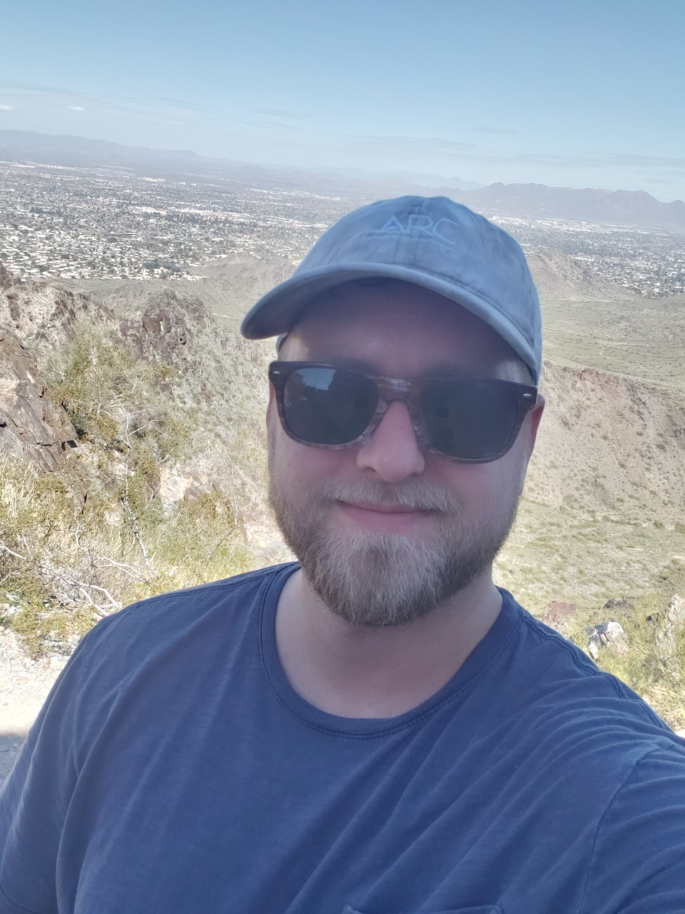 MACC student Nick Brockelman while hiking in Arizona