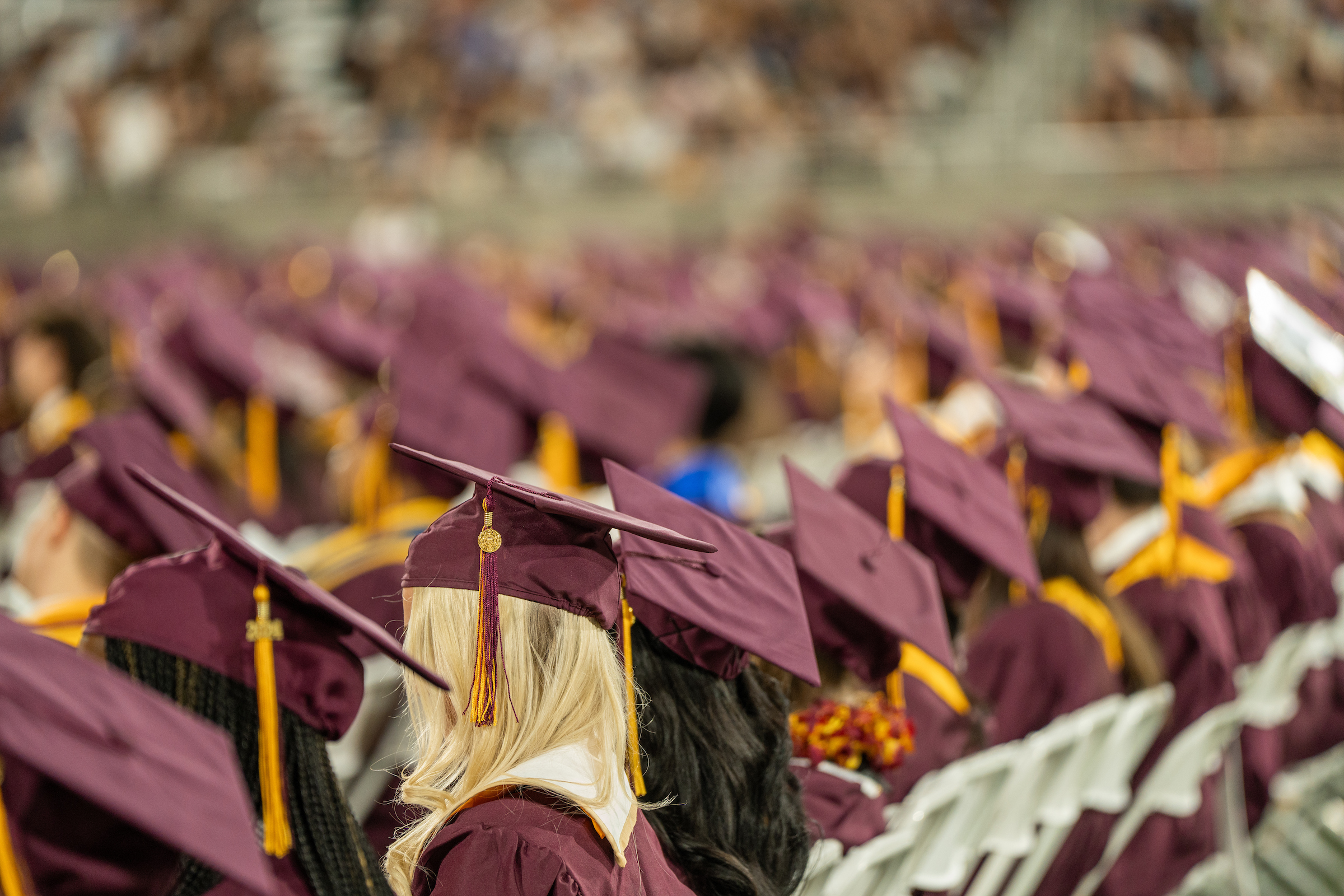 Students at graduation.