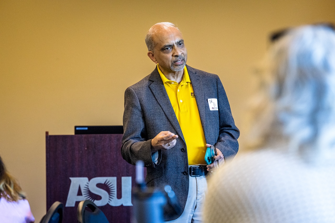 Gopalakrishnan Mohan speaks at the SMB Labs 2025 workshop